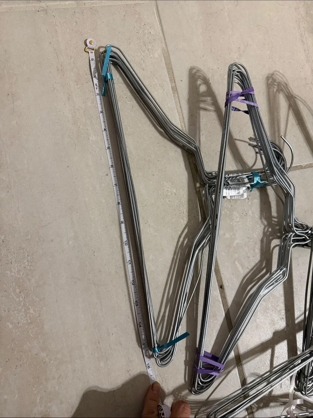 40 Durable Silver Metal Wire Hangers vintage